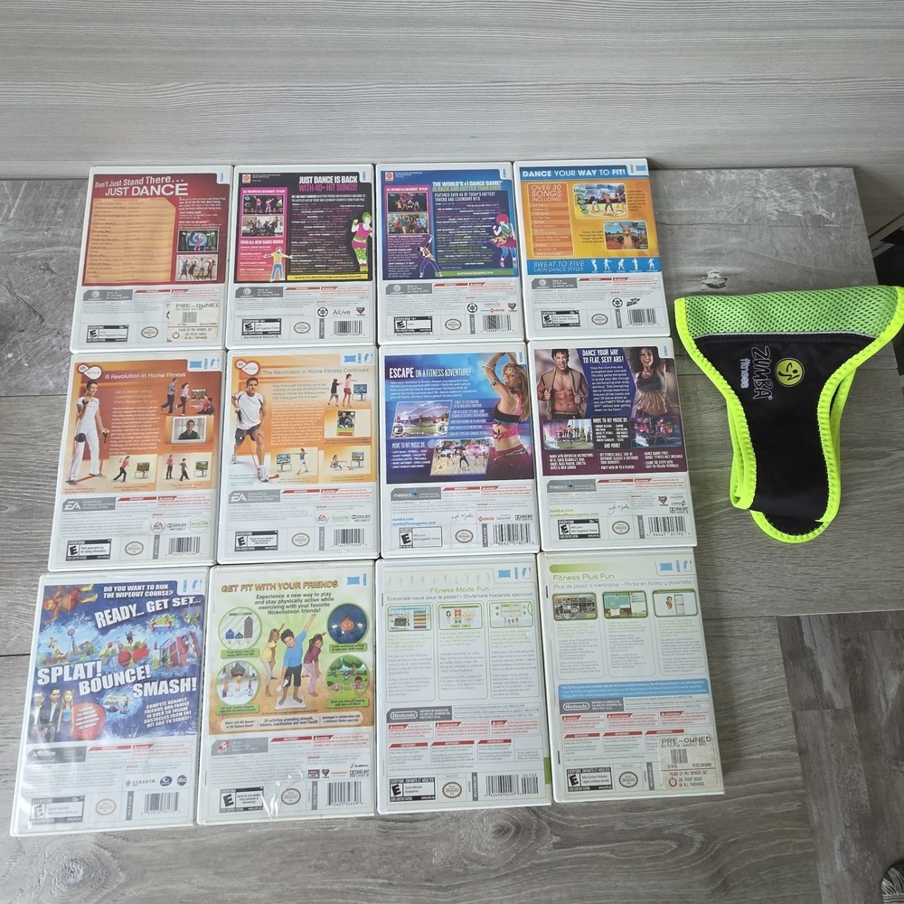 12 Nintendo Wii Game Lot Bundle Just Dance 1 2 3 Workout Zumba Cardio Wipeout - Picture 3 of 16